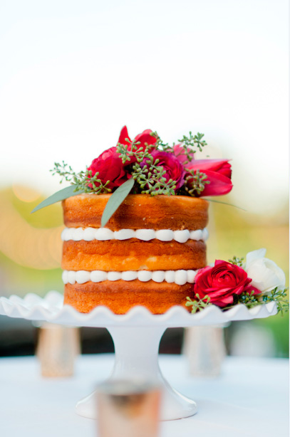 Pastel de boda desnudo chico