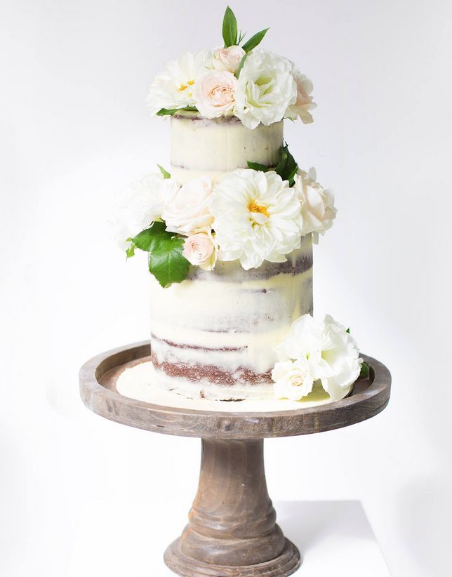 Pastel de Boda con flores