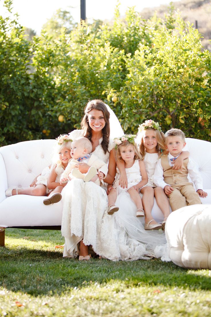 La novia con los pajes - Divertidas ideas de fotos