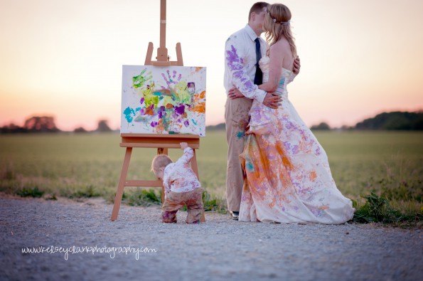Trash the  dress con pintura