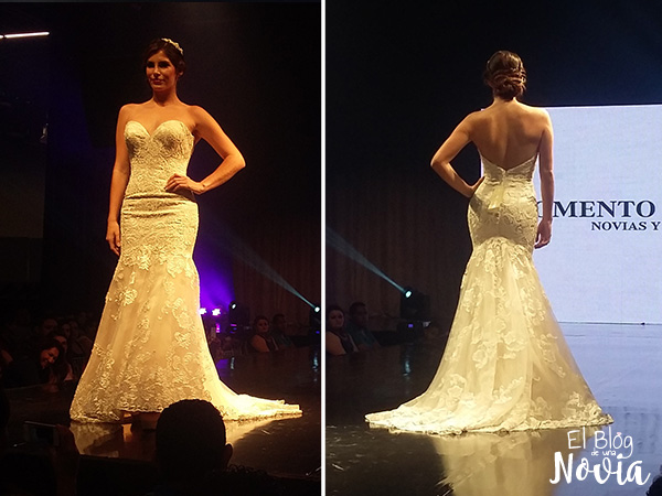 Vestido de Novia con escote corazon - Momento Barcelona