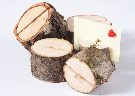 Porta tarjetas de madera