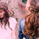 17 Peinados de Novia: Cabello suelto con Trenza