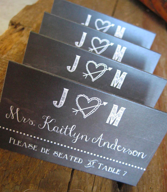 Tarjetas para las mesas de los invitados