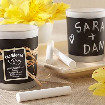 Velas escritas con gis