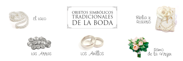 Significado de los objetos simbólicos de la boda: arras, anillos, lazo…