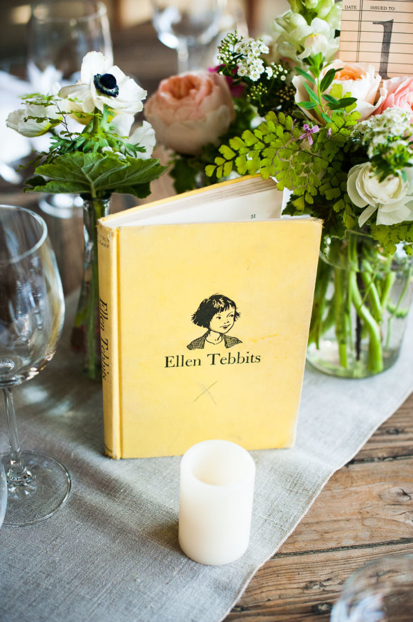 Nombra las mesas de la boda con los libros favoritos de los novios