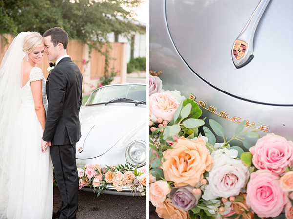 Decorar el auto de los novios con rosas |  Ideas para decorar la boda con rosas