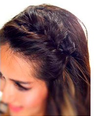 Peinado diadema de trenza cola de pescado