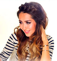 Peinado diadema de trenza francesa