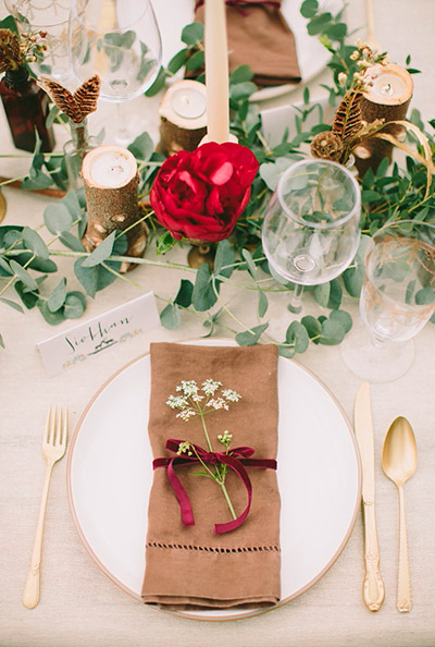 Detalle decorativo en la servilleta