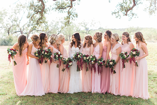 Damas de honor vestidos rosas