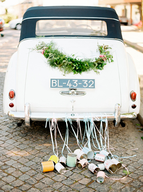  Ideas para decorar el coche de bodas