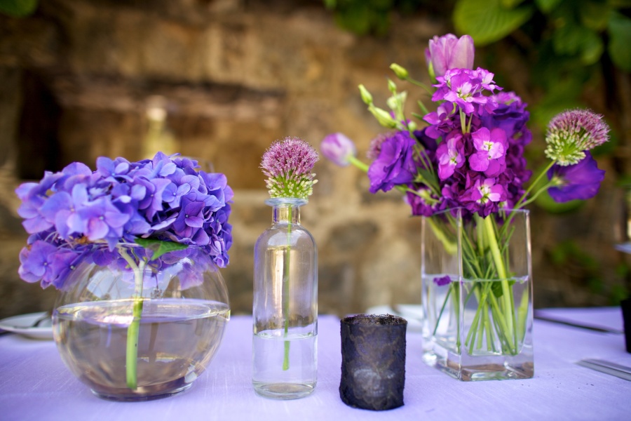 Centros de mesa violet