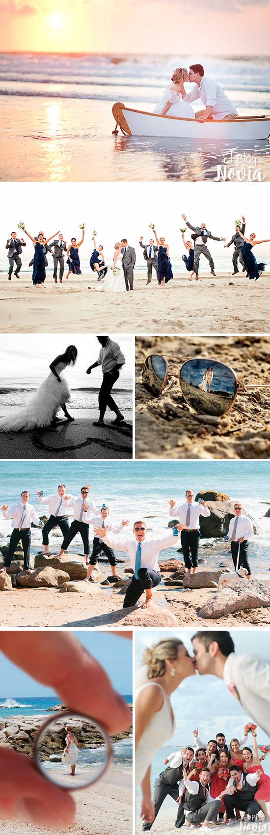 Ideas para sesión de fotos de boda en la playa