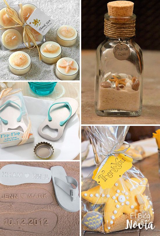 Ideas de recuerdos de boda en playa