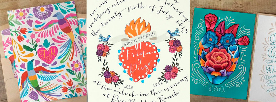 Invitaciones para una boda mexicana