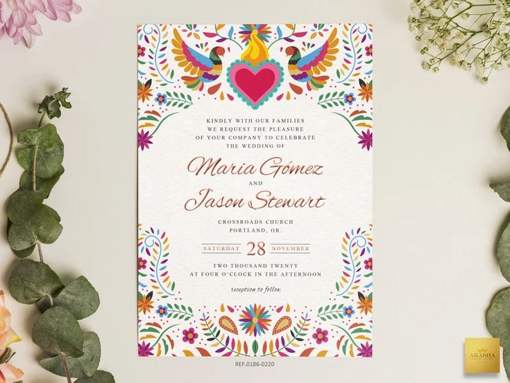Invitaciones de boda mexicana