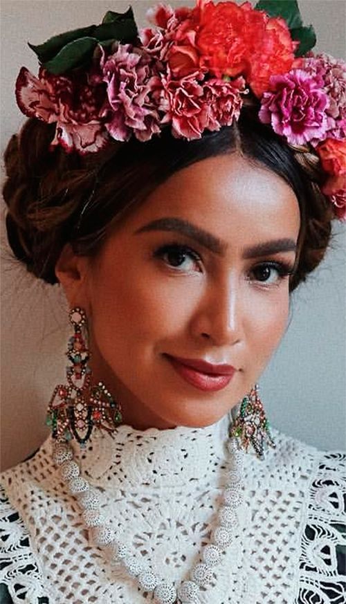 Peinado estilo Frida Kahlo
