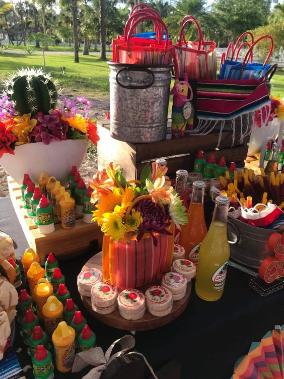 Mesa de dulces mexicanos