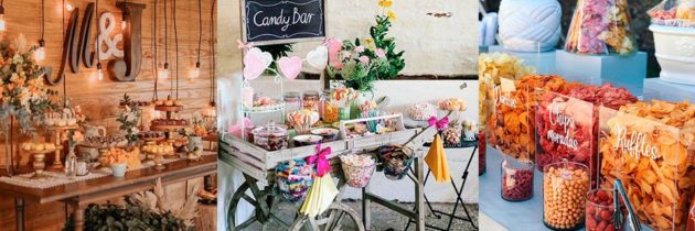 Mesas de Dulces para Boda de todos los colores y sabores